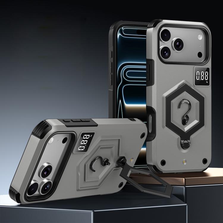 Capa de Telemóvel com Suporte Magnético Hexágono Armor e Balança de Peso, Para iPhone 17 Pro Max, Para iPhone 17 Pro, Para iPhone 17, Para iPhone Air, Para iPhone 16 Pro Max, Para iPhone 16 Pro