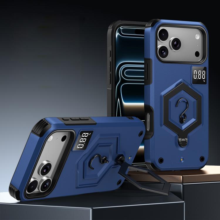 Capa de Telemóvel com Suporte Magnético Hexágono Armor e Balança de Peso, Para iPhone 17 Pro Max, Para iPhone 17 Pro, Para iPhone 17, Para iPhone Air, Para iPhone 16 Pro Max, Para iPhone 16 Pro