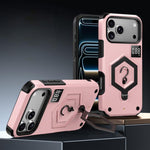 Capa de Telemóvel com Suporte Magnético Hexágono Armor e Balança de Peso, Para iPhone 17 Pro Max, Para iPhone 17 Pro, Para iPhone 17, Para iPhone Air, Para iPhone 16 Pro Max, Para iPhone 16 Pro