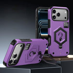 Capa de Telemóvel com Suporte Magnético Hexágono Armor e Balança de Peso, Para iPhone 17 Pro Max, Para iPhone 17 Pro, Para iPhone 17, Para iPhone Air, Para iPhone 16 Pro Max, Para iPhone 16 Pro