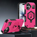 Capa de Telemóvel com Suporte Magnético Hexágono Armor e Balança de Peso, Para iPhone 17 Pro Max, Para iPhone 17 Pro, Para iPhone 17, Para iPhone Air, Para iPhone 16 Pro Max, Para iPhone 16 Pro