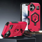 Capa de Telemóvel com Suporte Magnético Hexágono Armor e Balança de Peso, Para iPhone 17 Pro Max, Para iPhone 17 Pro, Para iPhone 17, Para iPhone Air, Para iPhone 16 Pro Max, Para iPhone 16 Pro