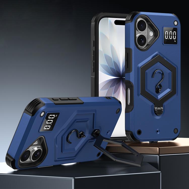 Capa de Telemóvel com Suporte Magnético Hexágono Armor e Balança de Peso, Para iPhone 17 Pro Max, Para iPhone 17 Pro, Para iPhone 17, Para iPhone Air, Para iPhone 16 Pro Max, Para iPhone 16 Pro