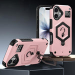 Capa de Telemóvel com Suporte Magnético Hexágono Armor e Balança de Peso, Para iPhone 17 Pro Max, Para iPhone 17 Pro, Para iPhone 17, Para iPhone Air, Para iPhone 16 Pro Max, Para iPhone 16 Pro