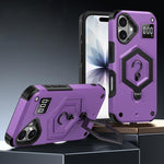 Capa de Telemóvel com Suporte Magnético Hexágono Armor e Balança de Peso, Para iPhone 17 Pro Max, Para iPhone 17 Pro, Para iPhone 17, Para iPhone Air, Para iPhone 16 Pro Max, Para iPhone 16 Pro