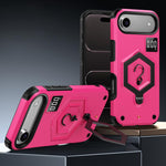 Capa de Telemóvel com Suporte Magnético Hexágono Armor e Balança de Peso, Para iPhone 17 Pro Max, Para iPhone 17 Pro, Para iPhone 17, Para iPhone Air, Para iPhone 16 Pro Max, Para iPhone 16 Pro