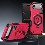 Capa de Telemóvel com Suporte Magnético Hexágono Armor e Balança de Peso, Para iPhone 17 Pro Max, Para iPhone 17 Pro, Para iPhone 17, Para iPhone Air, Para iPhone 16 Pro Max, Para iPhone 16 Pro