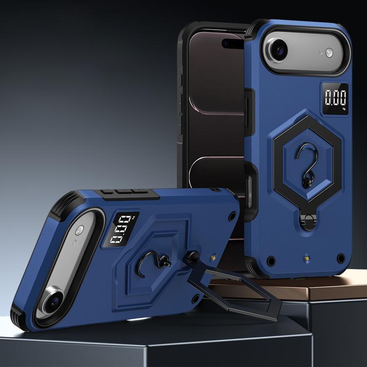 Capa de Telemóvel com Suporte Magnético Hexágono Armor e Balança de Peso, Para iPhone 17 Pro Max, Para iPhone 17 Pro, Para iPhone 17, Para iPhone Air, Para iPhone 16 Pro Max, Para iPhone 16 Pro