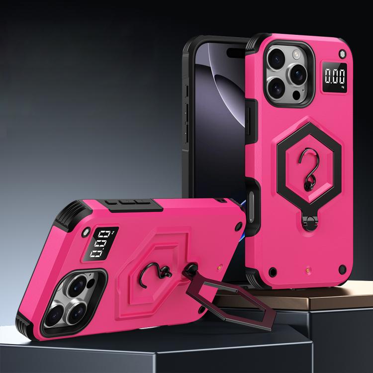 Capa de Telemóvel com Suporte Magnético Hexágono Armor e Balança de Peso, Para iPhone 17 Pro Max, Para iPhone 17 Pro, Para iPhone 17, Para iPhone Air, Para iPhone 16 Pro Max, Para iPhone 16 Pro