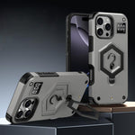 Capa de Telemóvel com Suporte Magnético Hexágono Armor e Balança de Peso, Para iPhone 17 Pro Max, Para iPhone 17 Pro, Para iPhone 17, Para iPhone Air, Para iPhone 16 Pro Max, Para iPhone 16 Pro