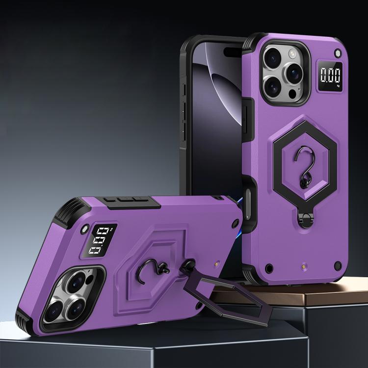 Capa de Telemóvel com Suporte Magnético Hexágono Armor e Balança de Peso, Para iPhone 17 Pro Max, Para iPhone 17 Pro, Para iPhone 17, Para iPhone Air, Para iPhone 16 Pro Max, Para iPhone 16 Pro