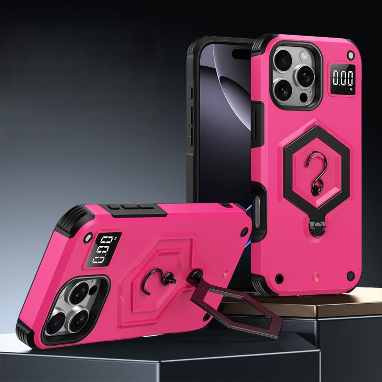 Capa de Telemóvel com Suporte Magnético Hexágono Armor e Balança de Peso, Para iPhone 17 Pro Max, Para iPhone 17 Pro, Para iPhone 17, Para iPhone Air, Para iPhone 16 Pro Max, Para iPhone 16 Pro