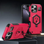 Capa de Telemóvel com Suporte Magnético Hexágono Armor e Balança de Peso, Para iPhone 17 Pro Max, Para iPhone 17 Pro, Para iPhone 17, Para iPhone Air, Para iPhone 16 Pro Max, Para iPhone 16 Pro