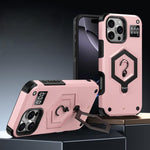 Capa de Telemóvel com Suporte Magnético Hexágono Armor e Balança de Peso, Para iPhone 17 Pro Max, Para iPhone 17 Pro, Para iPhone 17, Para iPhone Air, Para iPhone 16 Pro Max, Para iPhone 16 Pro