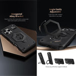 Capa de telefone com suporte magnético Hexagon Armor e balança de pesagem, para iPhone 14 / 13, para iPhone 14 Pro, para iPhone 14 Pro Max, para iPhone 13 Pro Max, para iPhone 13 Pro, para iPhone 12 Pro Max