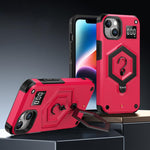 Capa de telefone com suporte magnético Hexagon Armor e balança de pesagem, para iPhone 14 / 13, para iPhone 14 Pro, para iPhone 14 Pro Max, para iPhone 13 Pro Max, para iPhone 13 Pro, para iPhone 12 Pro Max