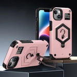 Capa de telefone com suporte magnético Hexagon Armor e balança de pesagem, para iPhone 14 / 13, para iPhone 14 Pro, para iPhone 14 Pro Max, para iPhone 13 Pro Max, para iPhone 13 Pro, para iPhone 12 Pro Max