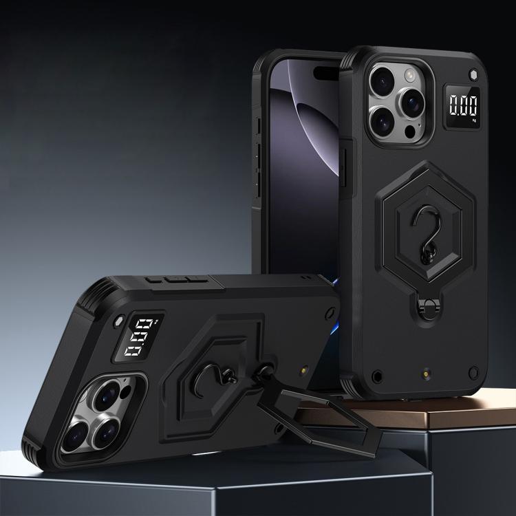 Capa de telefone com suporte magnético Hexagon Armor e balança de pesagem, para iPhone 14 / 13, para iPhone 14 Pro, para iPhone 14 Pro Max, para iPhone 13 Pro Max, para iPhone 13 Pro, para iPhone 12 Pro Max