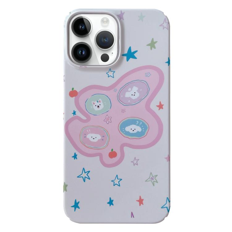 Capa de Telemóvel PC com Padrão Pintado, Para iPhone 16 Pro Max