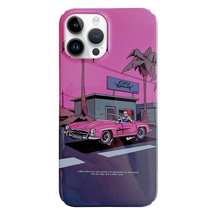 Capa de Telemóvel PC com Padrão Pintado, Para iPhone 16 Pro Max