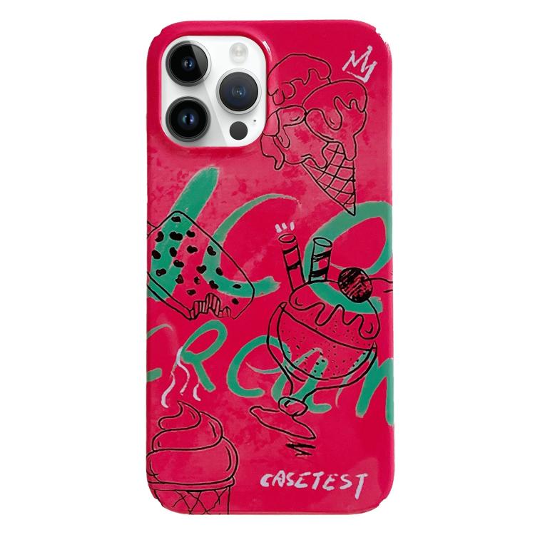 Capa de Telemóvel PC com Padrão Pintado, Para iPhone 16 Pro Max