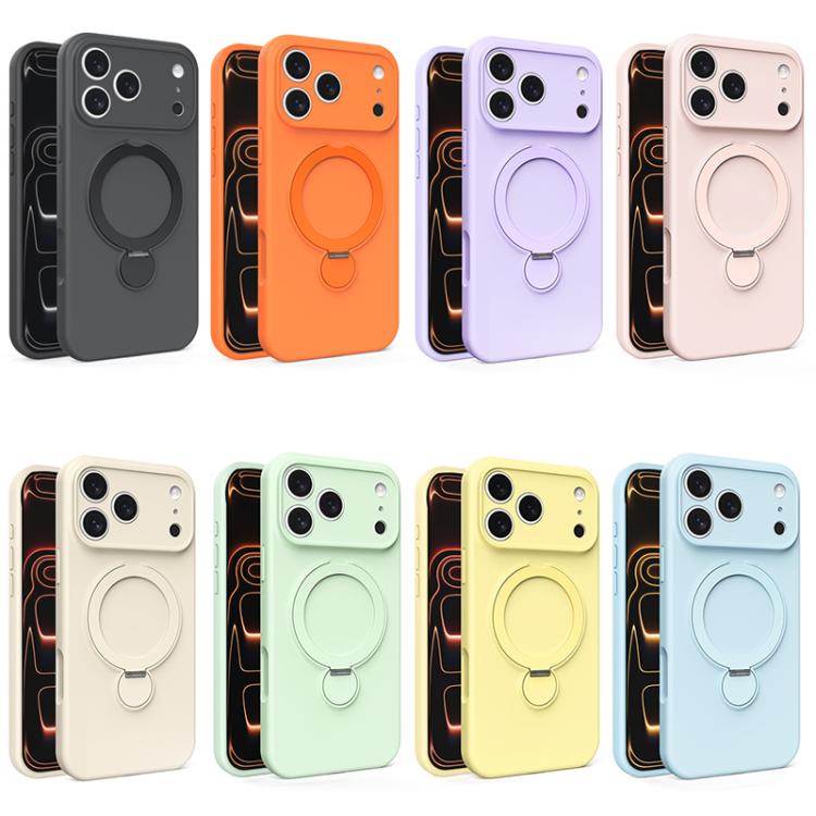Capa de Telemóvel com Suporte MagSafe de Silicone Líquido, Para iPhone 17 Pro Max, Para iPhone 17 Pro, Para iPhone 17, Para iPhone Air