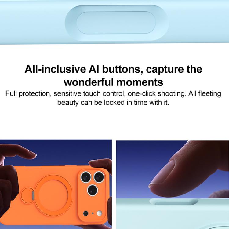 Capa de Telemóvel com Suporte MagSafe de Silicone Líquido, Para iPhone 17 Pro Max, Para iPhone 17 Pro, Para iPhone 17, Para iPhone Air