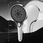 Portable 3-Setting Adjustable Pressurized Round Large Panel Shower Head Shower Nozzle