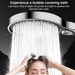 Portable 3-Setting Adjustable Pressurized Round Large Panel Shower Head Shower Nozzle