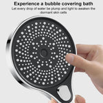 Portable 3-Setting Adjustable Pressurized Round Large Panel Shower Head Shower Nozzle