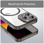Capa para telemóvel PC híbrida TPU com airbag, resistente a choques, MagSafe, para iPhone 15