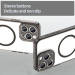 Capa para telemóvel PC híbrida TPU com airbag, resistente a choques, MagSafe, para iPhone 15