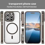 Capa para telemóvel PC híbrida TPU com airbag, resistente a choques, MagSafe, para iPhone 15