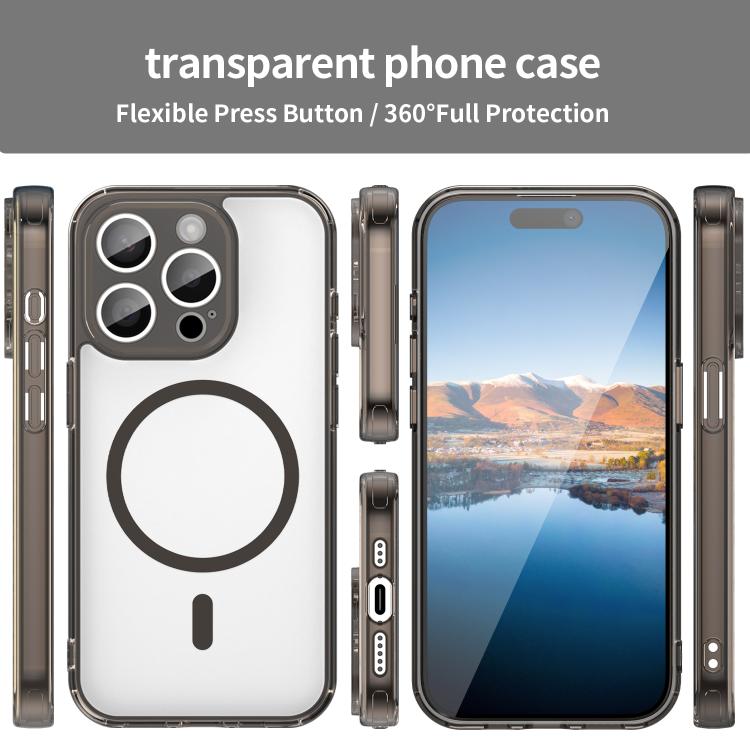 Capa para telemóvel PC híbrida TPU com airbag, resistente a choques, MagSafe, para iPhone 15