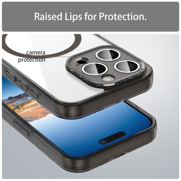 Capa para telemóvel PC híbrida TPU com airbag, resistente a choques, MagSafe, para iPhone 15