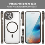 Capa para telemóvel PC híbrida TPU com airbag, resistente a choques, MagSafe, para iPhone 15