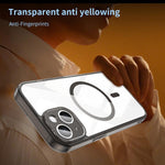 Capa para telemóvel PC híbrida TPU com airbag, resistente a choques, MagSafe, para iPhone 15