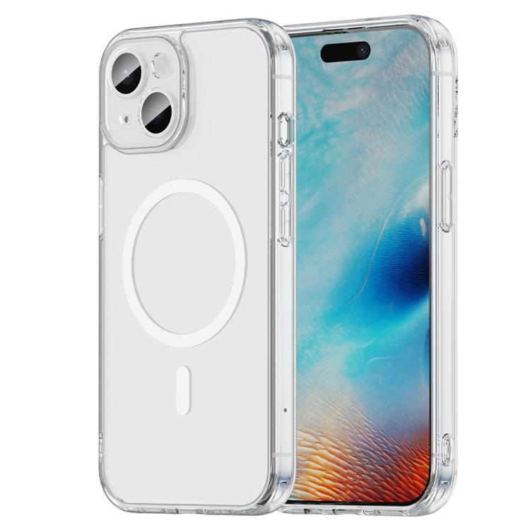 Capa para telemóvel PC híbrida TPU com airbag, resistente a choques, MagSafe, para iPhone 15