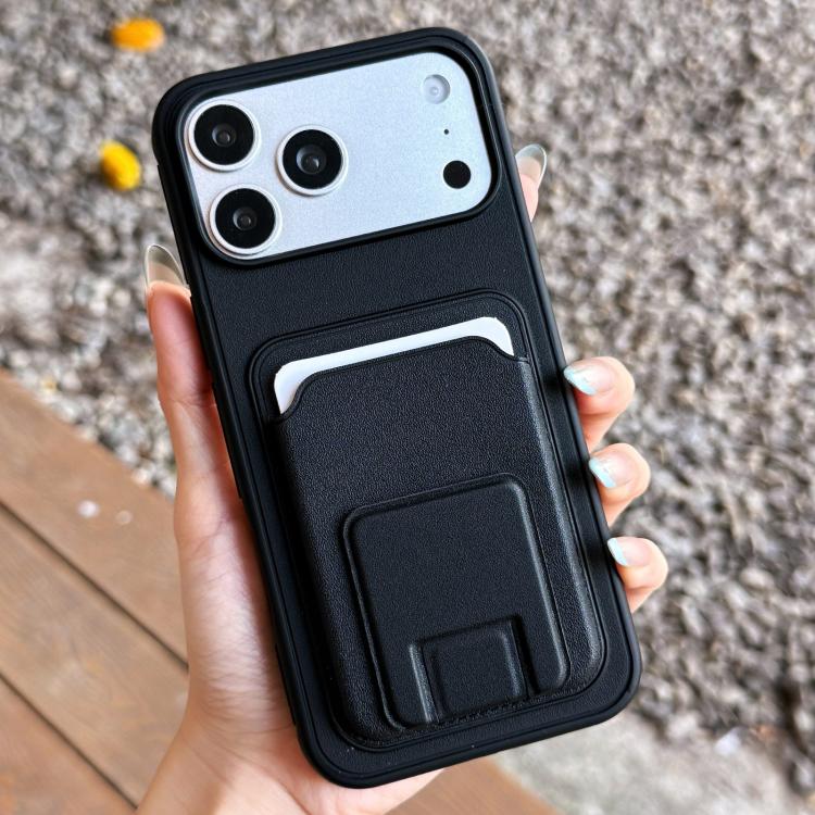 Capa para Telemóvel com Suporte para Cartão Dobrável Quadrado, Para iPhone 17 Pro Max, Para iPhone 17 Pro, Para iPhone 17, Para iPhone Air, Para iPhone 16 Pro Max, Para iPhone 16 Pro