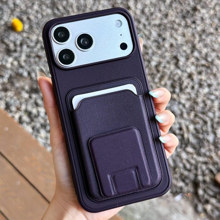 Capa para Telemóvel com Suporte para Cartão Dobrável Quadrado, Para iPhone 17 Pro Max, Para iPhone 17 Pro, Para iPhone 17, Para iPhone Air, Para iPhone 16 Pro Max, Para iPhone 16 Pro