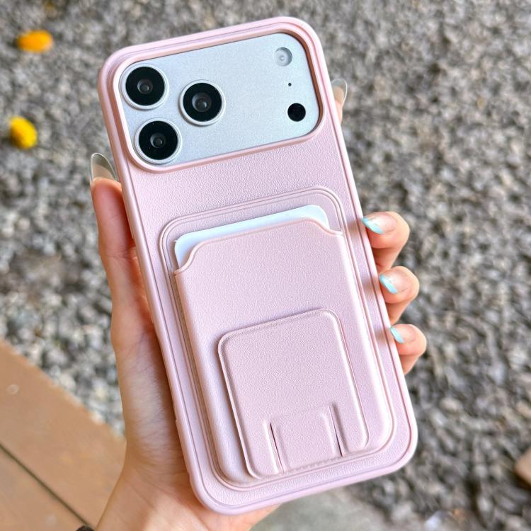 Capa para Telemóvel com Suporte para Cartão Dobrável Quadrado, Para iPhone 17 Pro Max, Para iPhone 17 Pro, Para iPhone 17, Para iPhone Air, Para iPhone 16 Pro Max, Para iPhone 16 Pro