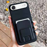 Capa para Telemóvel com Suporte para Cartão Dobrável Quadrado, Para iPhone 17 Pro Max, Para iPhone 17 Pro, Para iPhone 17, Para iPhone Air, Para iPhone 16 Pro Max, Para iPhone 16 Pro