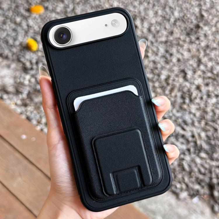 Capa para Telemóvel com Suporte para Cartão Dobrável Quadrado, Para iPhone 17 Pro Max, Para iPhone 17 Pro, Para iPhone 17, Para iPhone Air, Para iPhone 16 Pro Max, Para iPhone 16 Pro