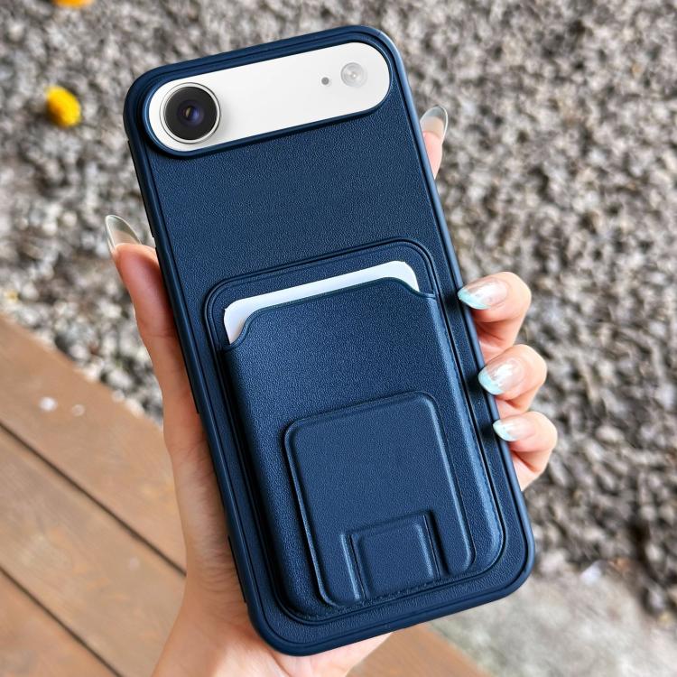 Capa para Telemóvel com Suporte para Cartão Dobrável Quadrado, Para iPhone 17 Pro Max, Para iPhone 17 Pro, Para iPhone 17, Para iPhone Air, Para iPhone 16 Pro Max, Para iPhone 16 Pro