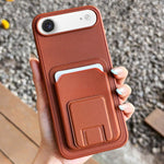 Capa para Telemóvel com Suporte para Cartão Dobrável Quadrado, Para iPhone 17 Pro Max, Para iPhone 17 Pro, Para iPhone 17, Para iPhone Air, Para iPhone 16 Pro Max, Para iPhone 16 Pro