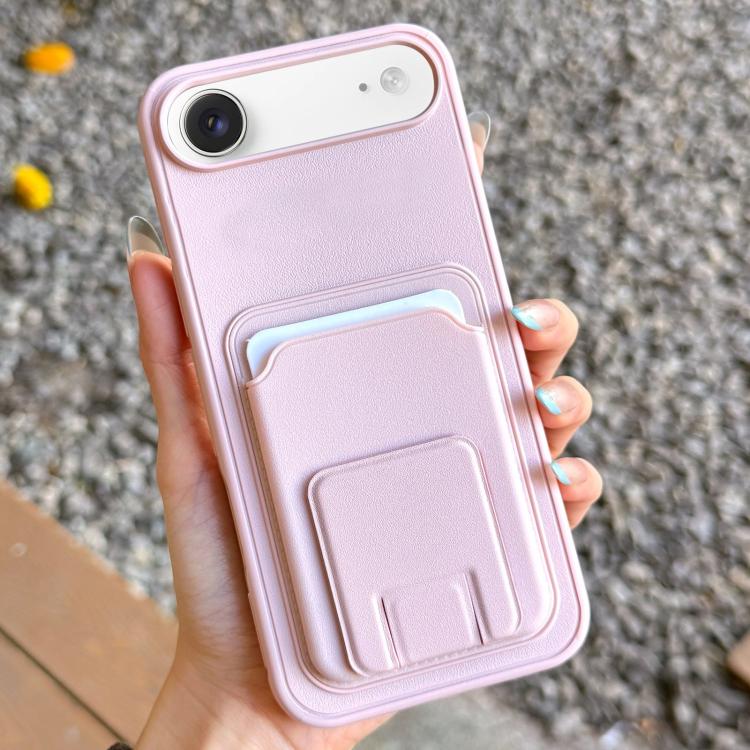 Capa para Telemóvel com Suporte para Cartão Dobrável Quadrado, Para iPhone 17 Pro Max, Para iPhone 17 Pro, Para iPhone 17, Para iPhone Air, Para iPhone 16 Pro Max, Para iPhone 16 Pro