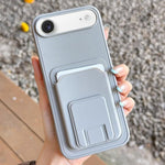 Capa para Telemóvel com Suporte para Cartão Dobrável Quadrado, Para iPhone 17 Pro Max, Para iPhone 17 Pro, Para iPhone 17, Para iPhone Air, Para iPhone 16 Pro Max, Para iPhone 16 Pro