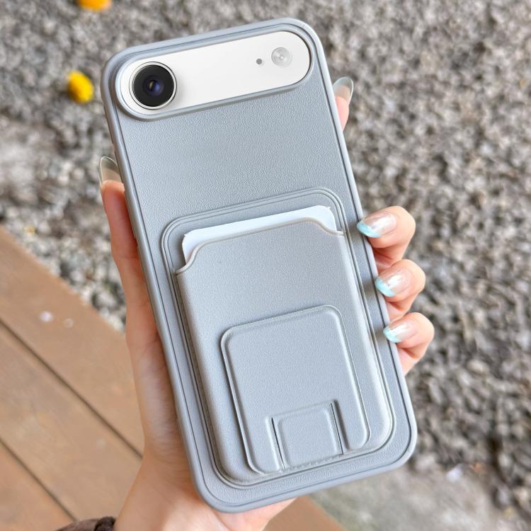 Capa para Telemóvel com Suporte para Cartão Dobrável Quadrado, Para iPhone 17 Pro Max, Para iPhone 17 Pro, Para iPhone 17, Para iPhone Air, Para iPhone 16 Pro Max, Para iPhone 16 Pro