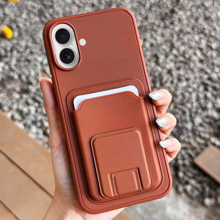 Square Folding Card Bag Holder Phone Case, For iPhone 16 Plus, For iPhone 16, For iPhone 15 Pro Max, For iPhone 15 Pro, For iPhone 15 Plus, For iPhone 15