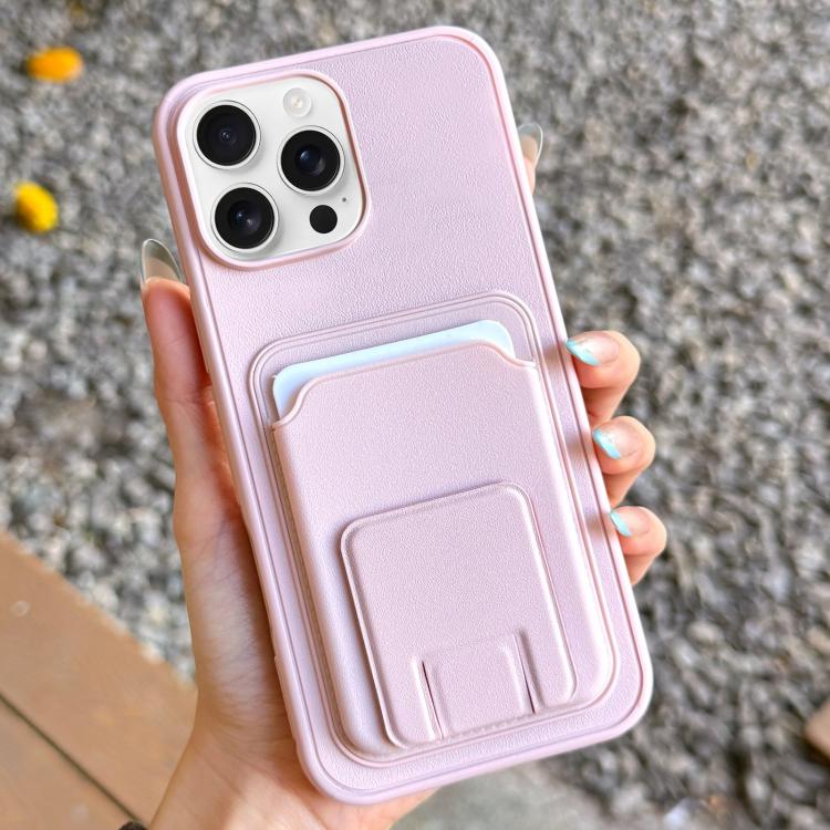Square Folding Card Bag Holder Phone Case, For iPhone 16 Plus, For iPhone 16, For iPhone 15 Pro Max, For iPhone 15 Pro, For iPhone 15 Plus, For iPhone 15